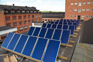 Sonnenkollektoren von KBB Kollektorbau aus Berlin eingesetzt in UK